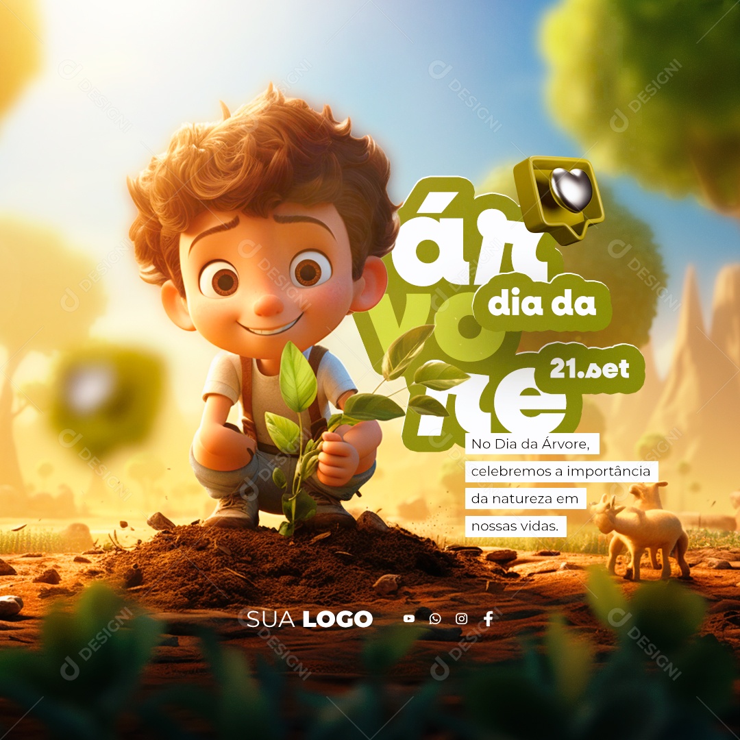 Dia da Árvore Celebremos a Importância da Natureza em Nossas Vidas Social Media PSD Editável