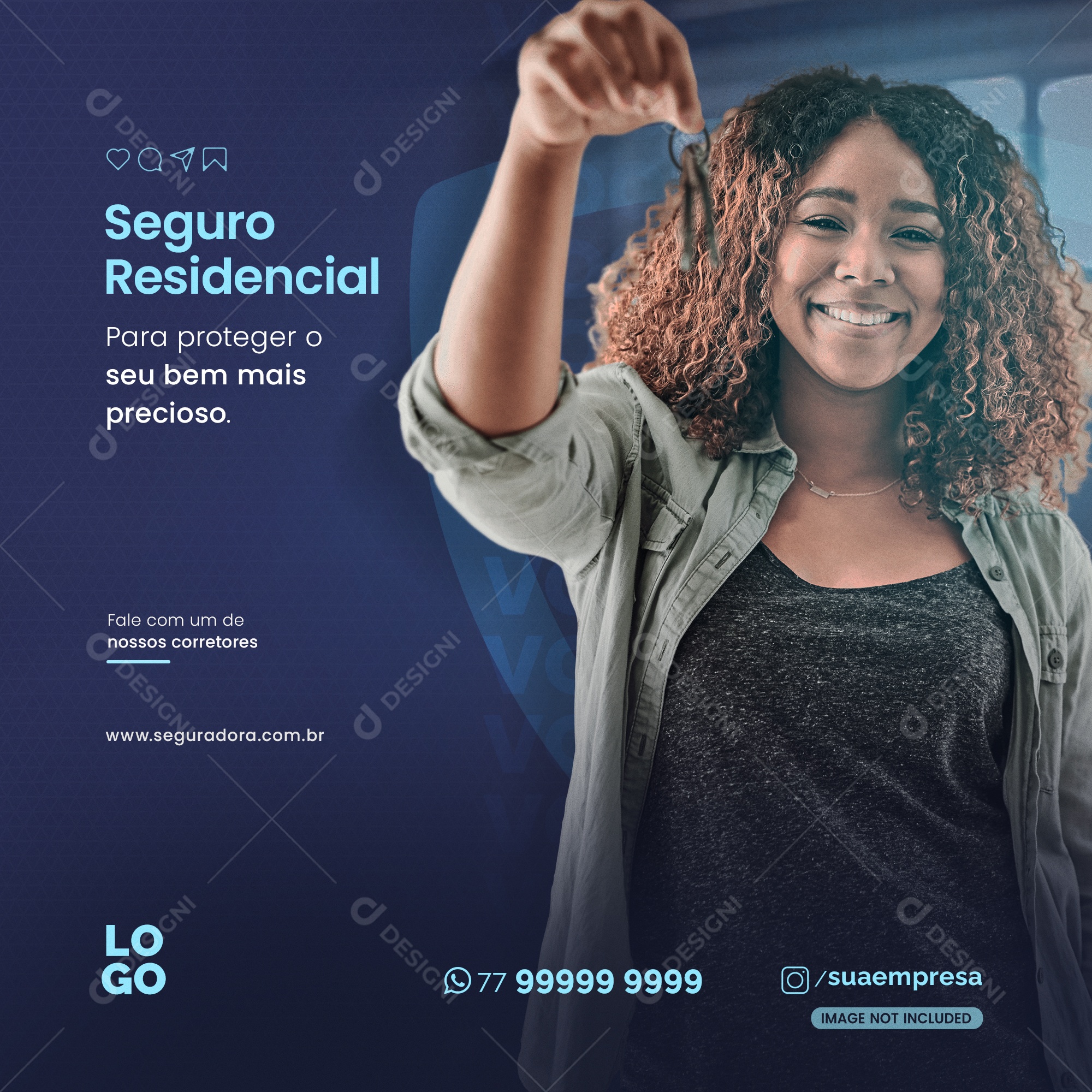 Social Media Seguro Residencial Seu Bem Mais Precioso PSD Editável