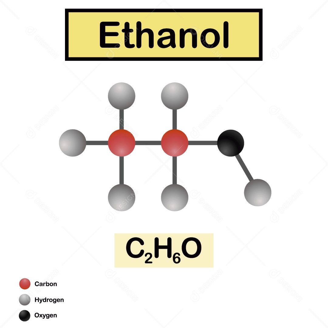 Etanol Elemento Químico Ilustração Vetor EPS