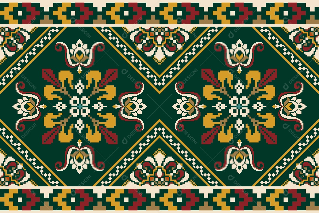 Padrão de Tapete Ilustração Vetor EPS