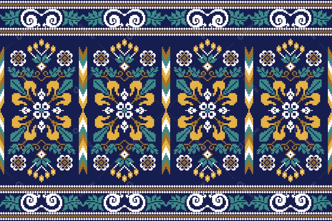 Padrão de Tapete Ilustração Vetor EPS