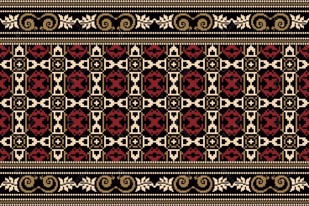 Padrão de Tapete Ilustração Vetor EPS