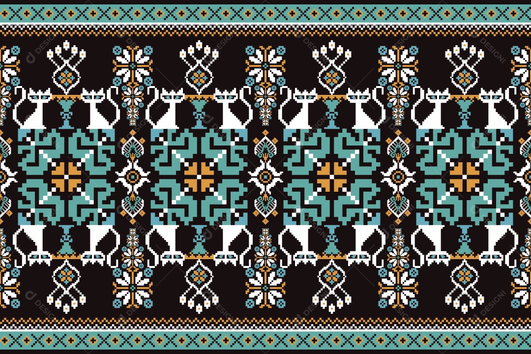 Padrão de Tapete Ilustração Vetor EPS