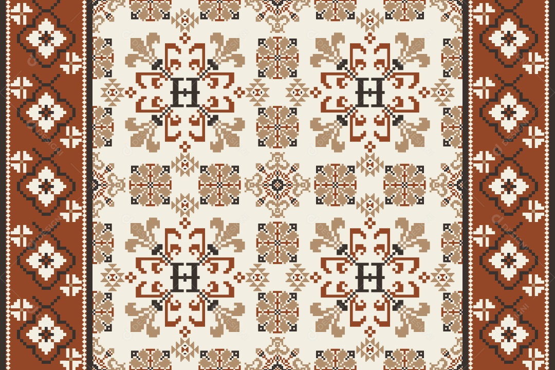 Padrão de Tapete Ilustração Vetor EPS