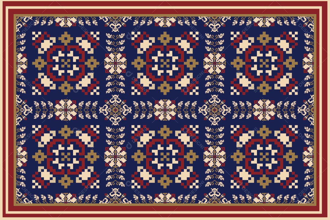 Padrão de Tapete Ilustração Vetor EPS