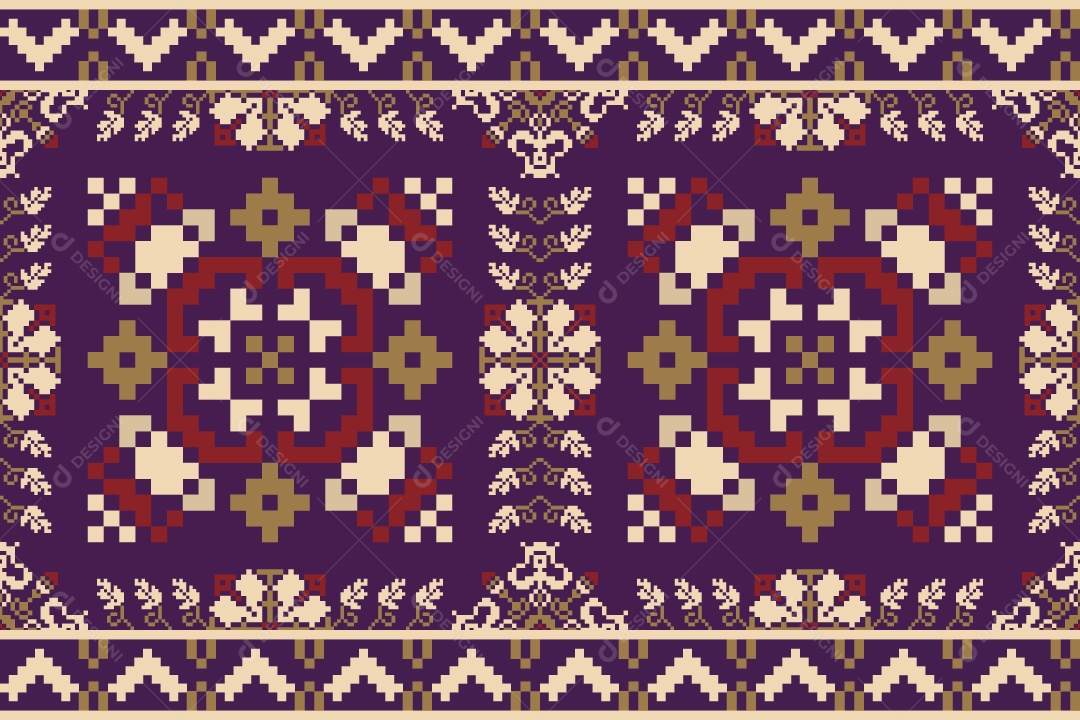 Padrão de Tapete Ilustração Vetor EPS