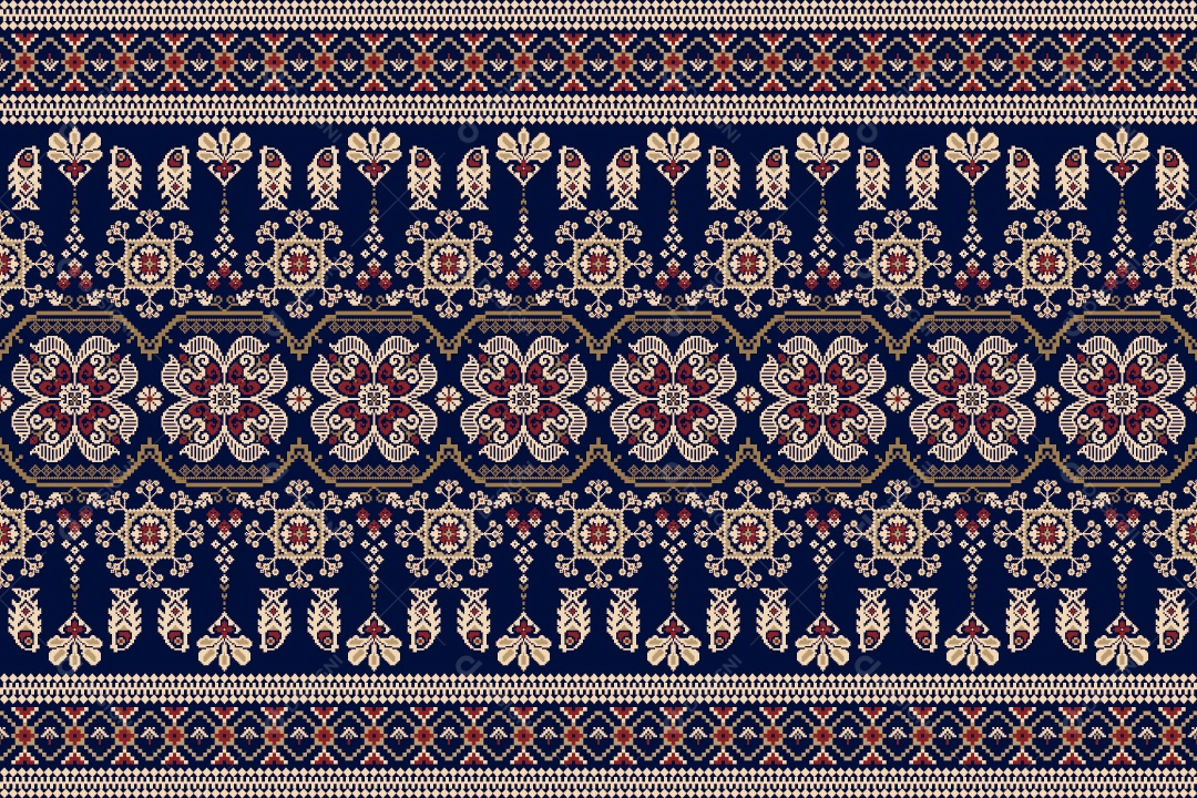 Padrão de Tapete Ilustração Vetor EPS