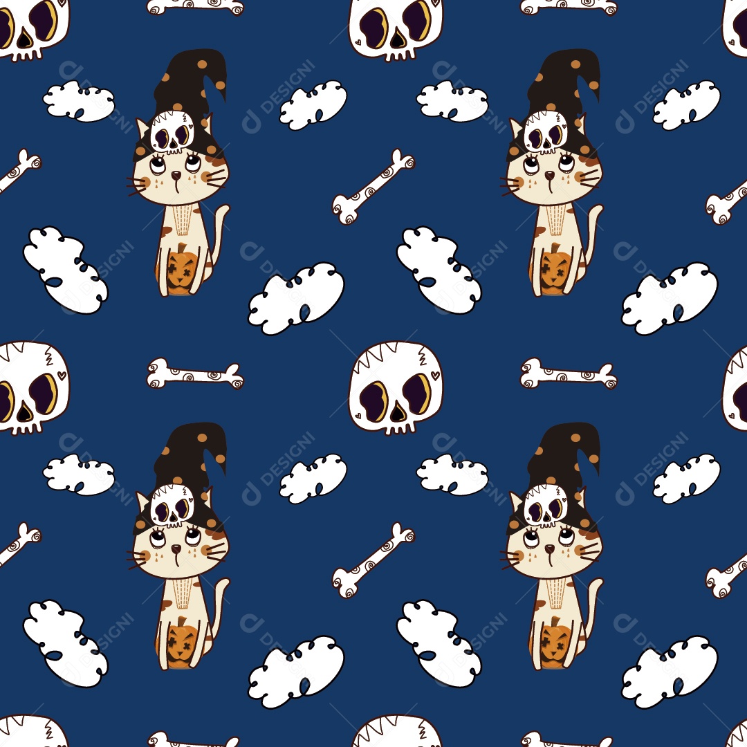 Padrão do Halloween Ilustração Vetor EPS