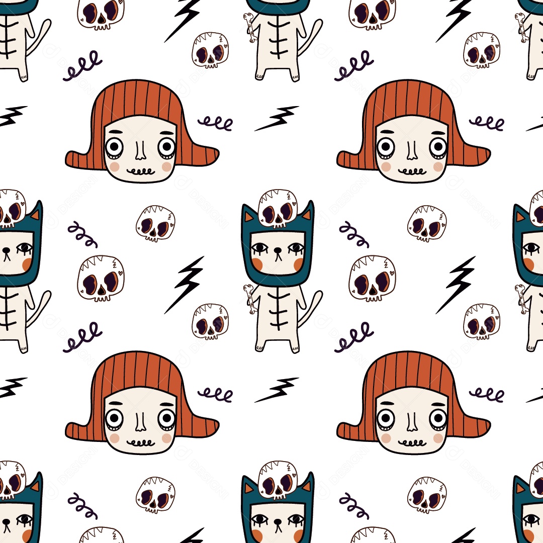 Padrão do Halloween Ilustração Vetor EPS