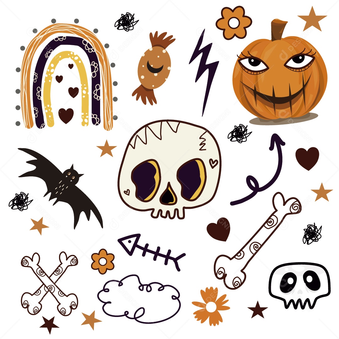 Ilustrações do Halloween Vetor EPS