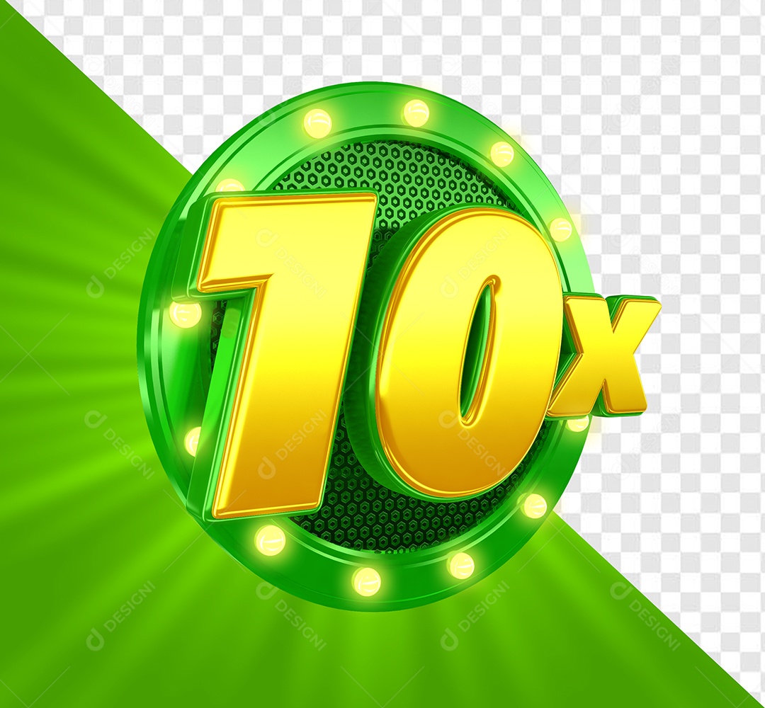 Elemento 3D 10X Todo Dia para Composição PSD