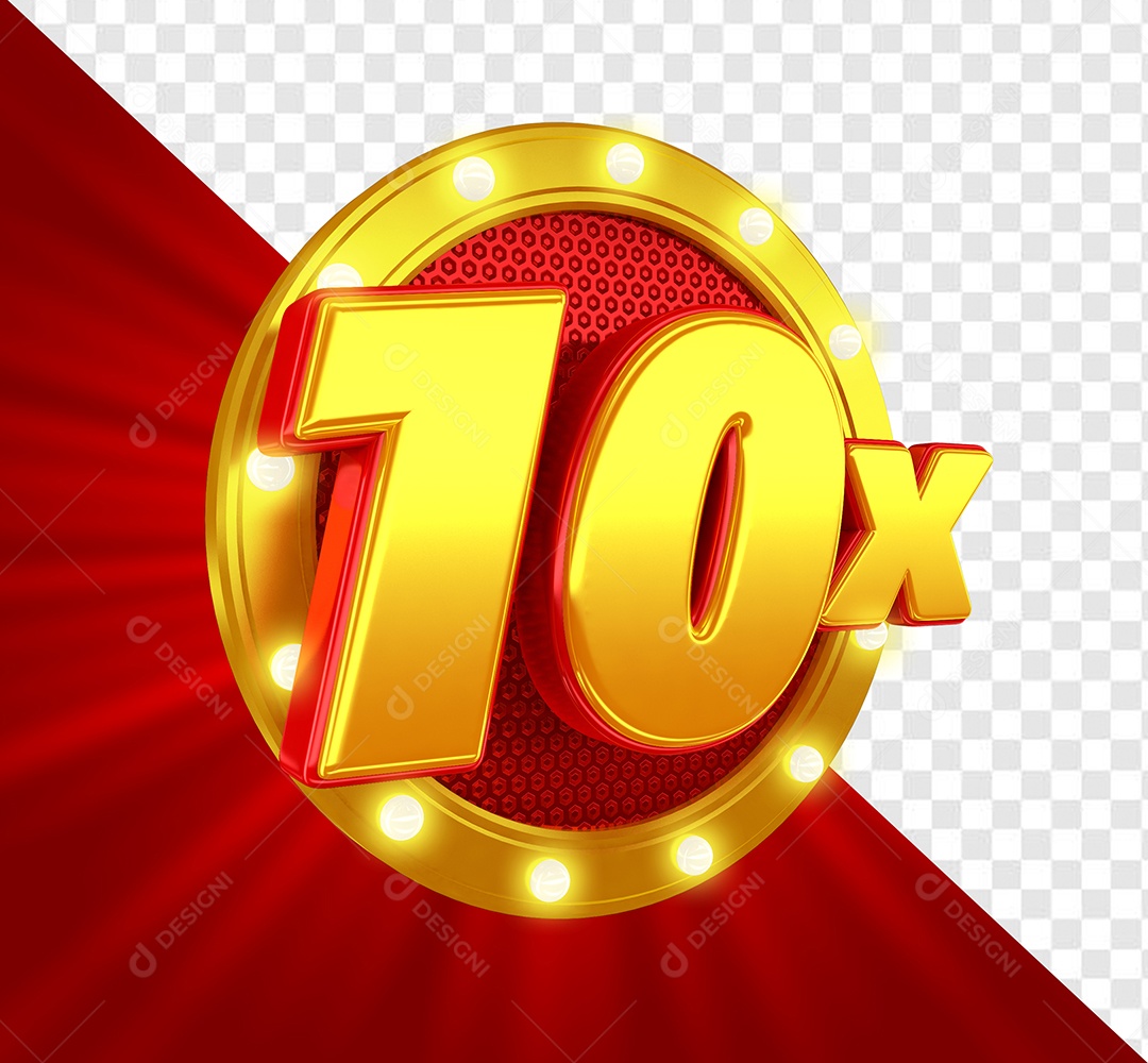 Elemento 3D  10X Todo Dia para Composição PSD