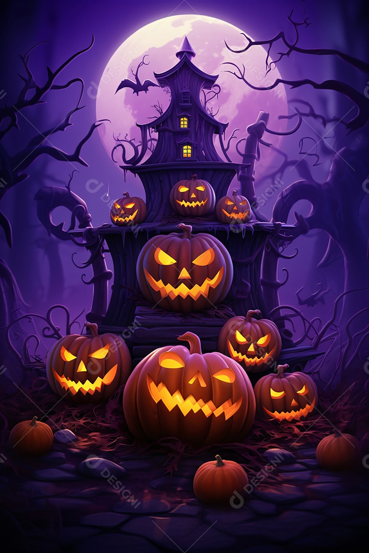 Cenário de halloween para flyer