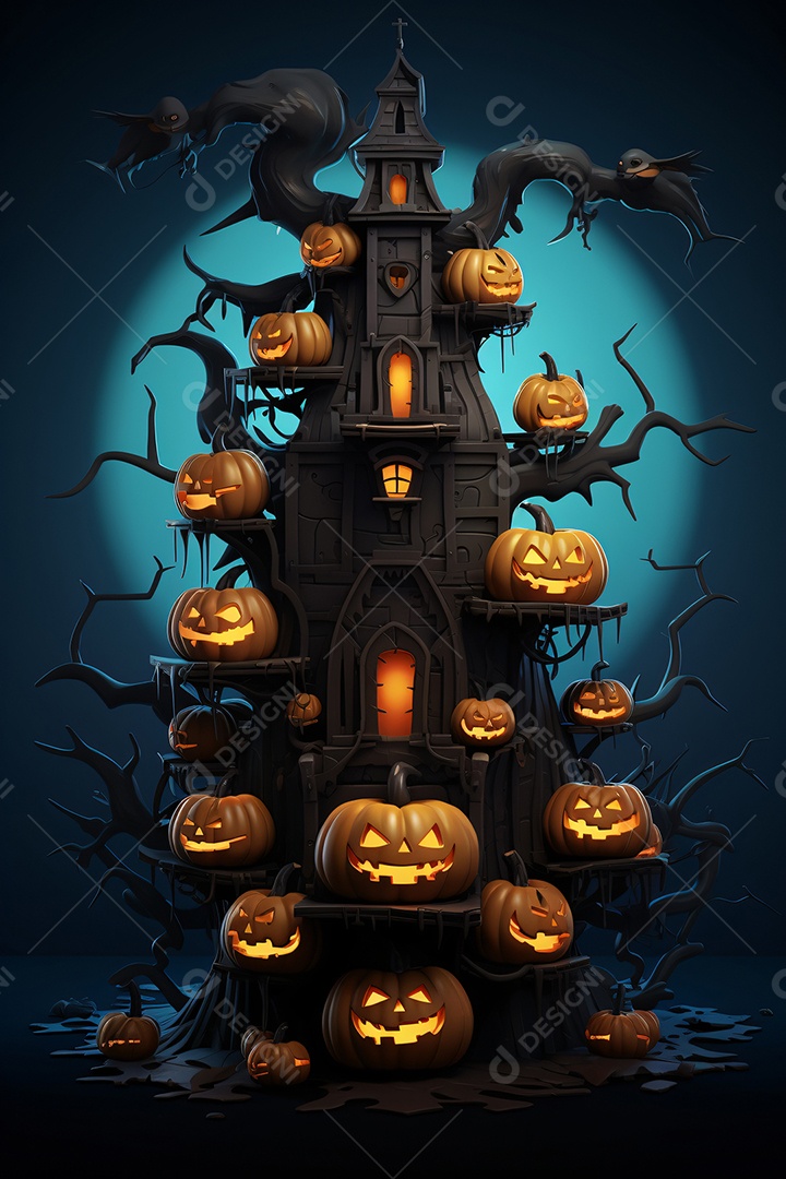 Cenário de halloween para flyer