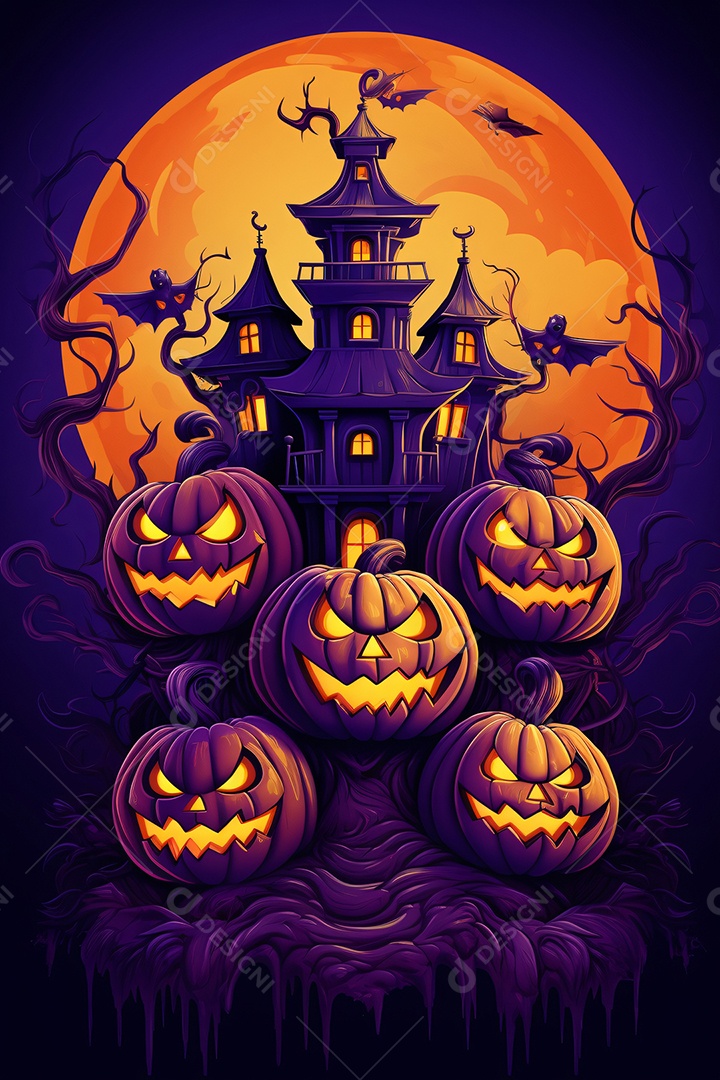 Cenário de halloween para flyer