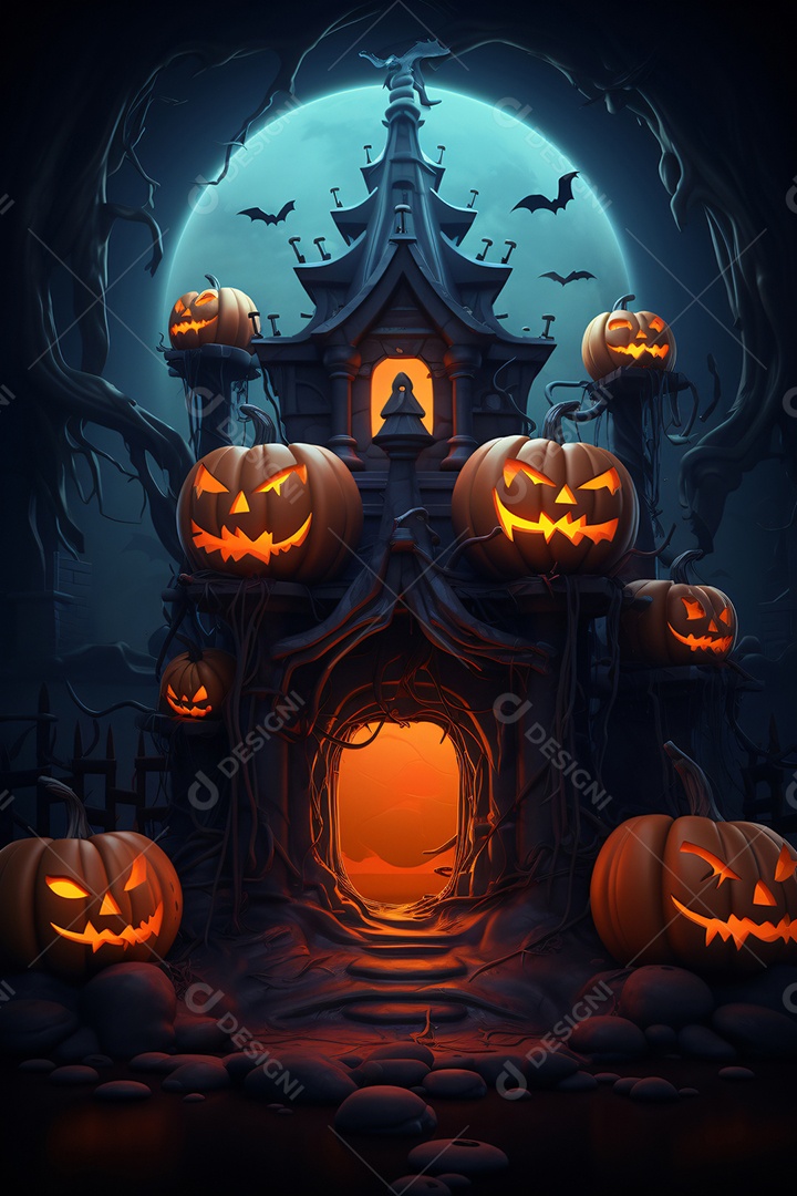 Cenário de halloween para flyer