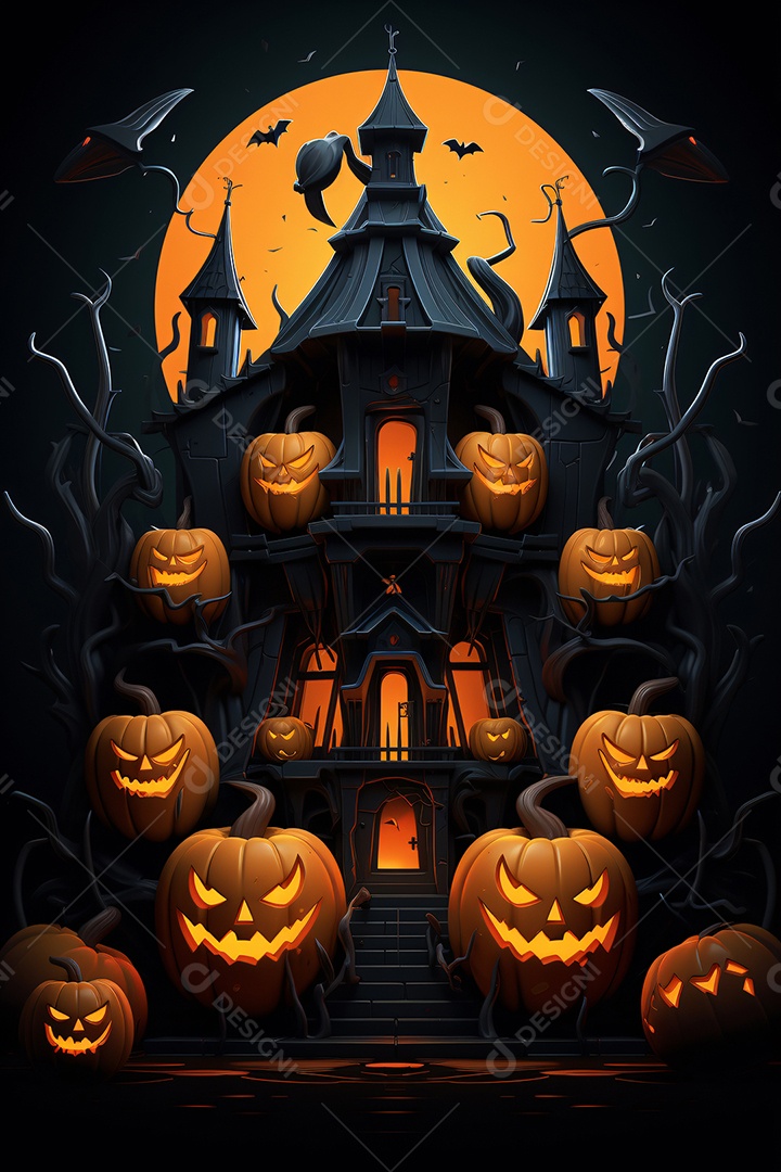 Cenário de halloween para flyer