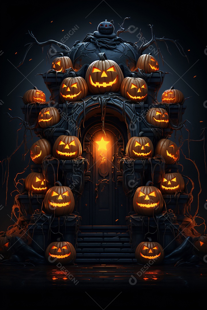 Cenário de halloween para flyer