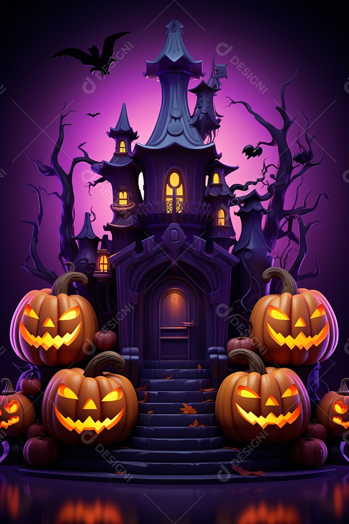 Cenário de halloween para flyer