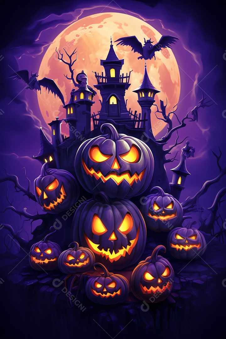 Cenário de halloween para flyer