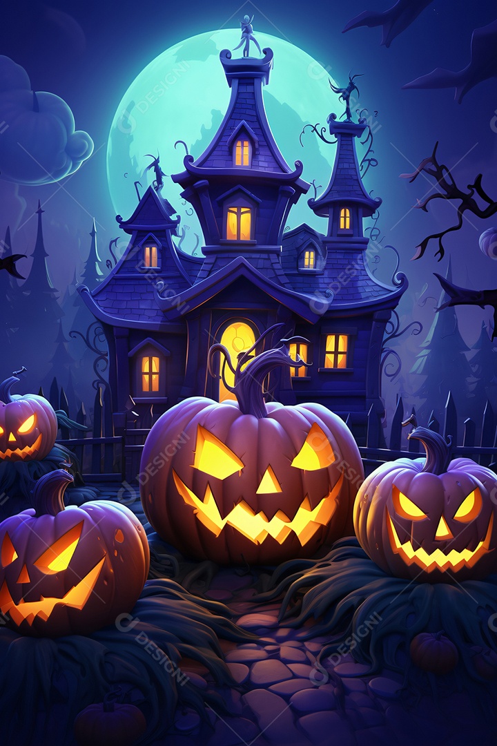 Cenário de halloween para flyer