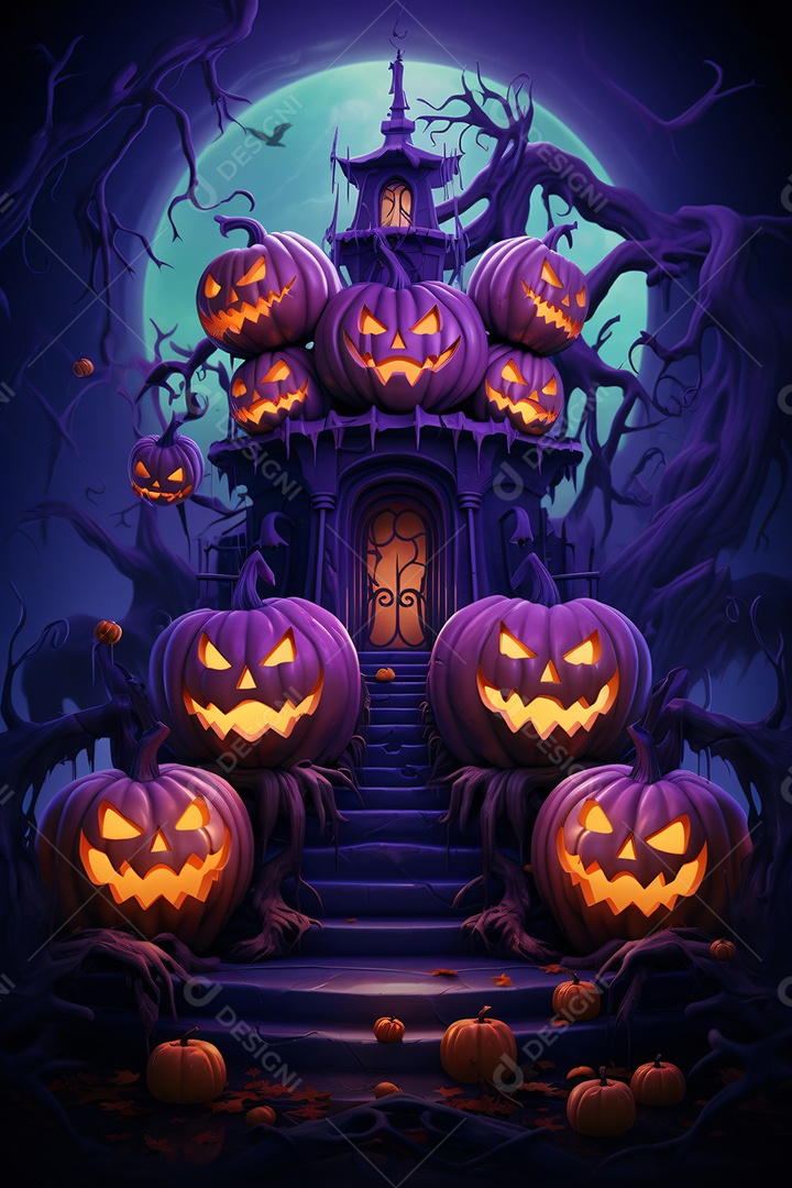 Cenário de halloween para flyer