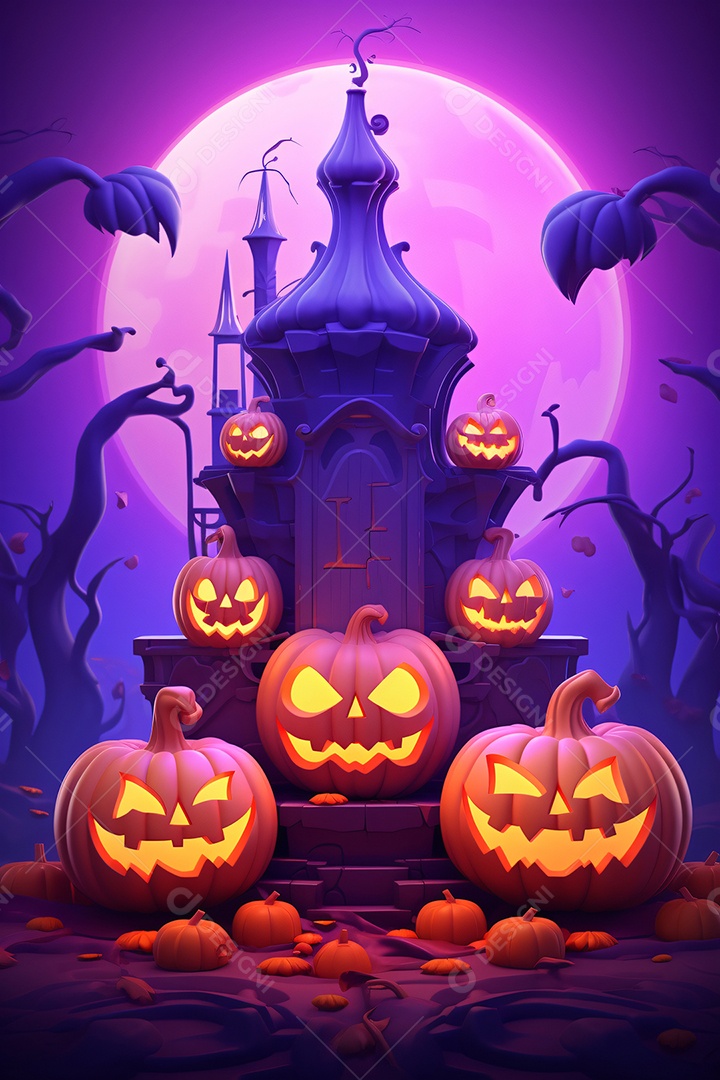 Cenário de halloween para flyer