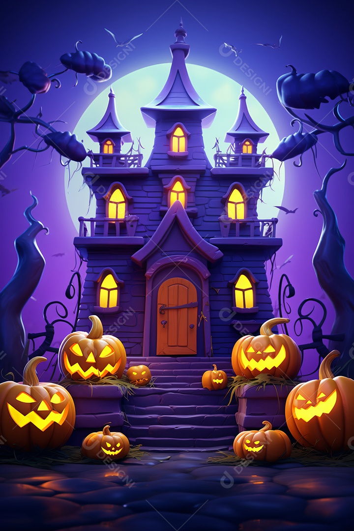 Cenário de halloween para flyer