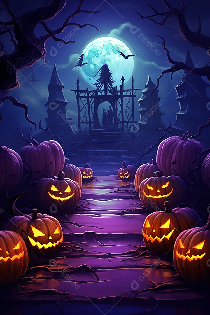 Cenário de halloween para flyer