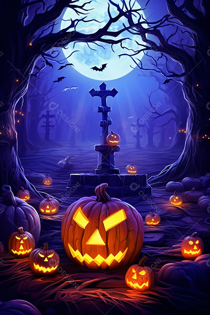 Cenário de halloween para flyer