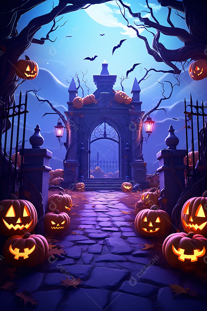 Cenário de halloween para flyer