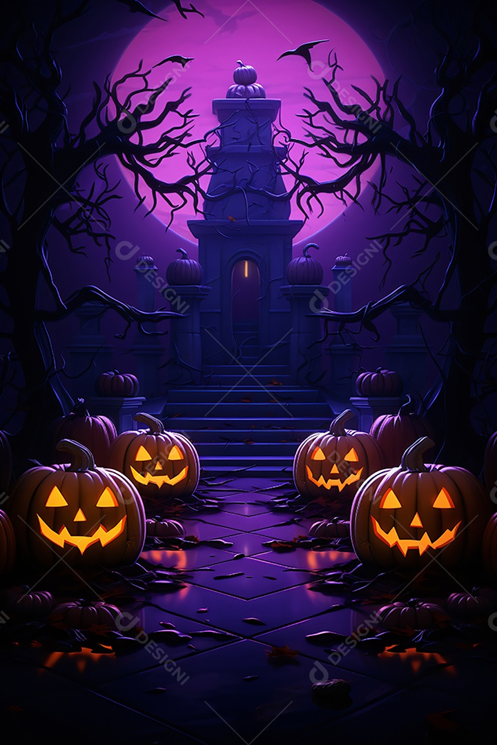 Cenário de halloween para flyer