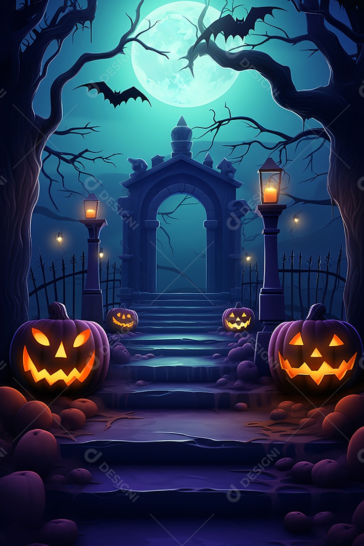 Cenário de halloween para flyer