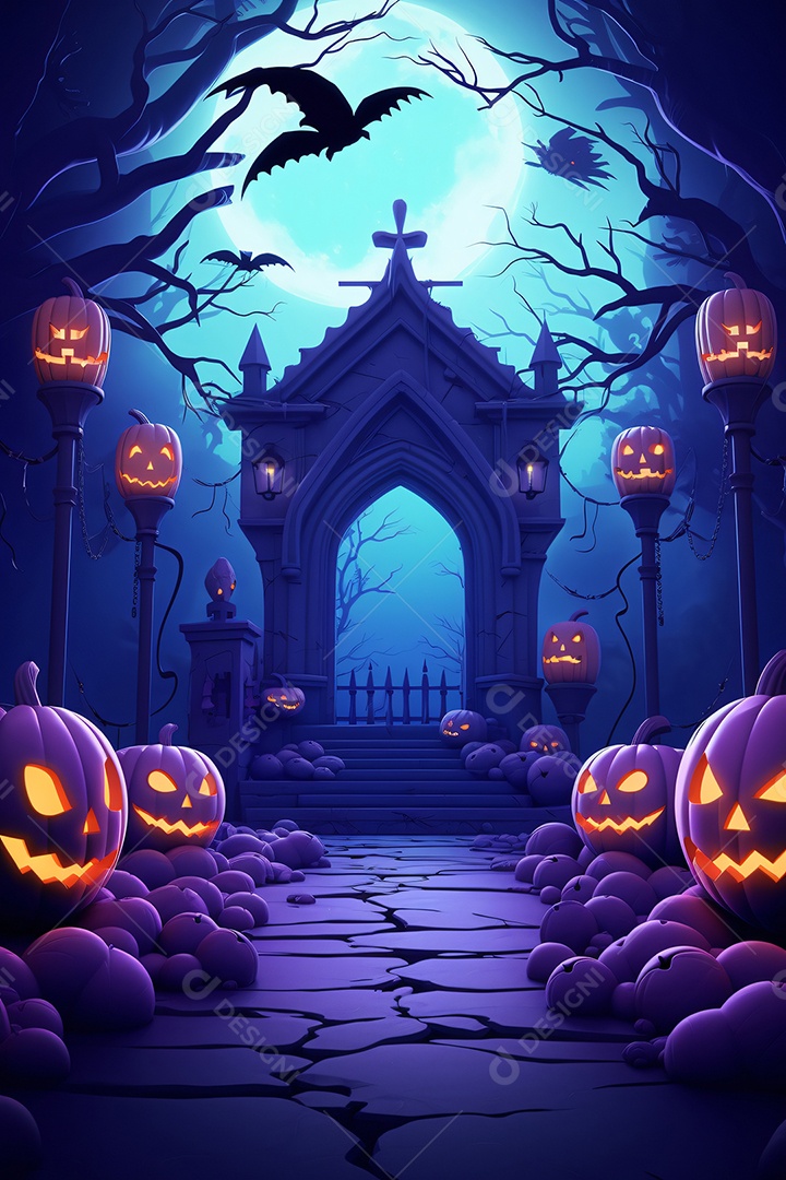 Cenário de halloween para flyer