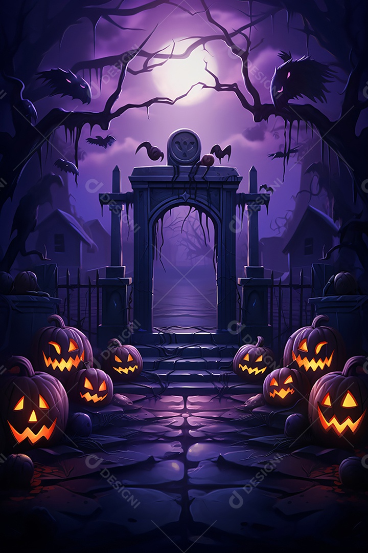 Cenário de halloween para flyer
