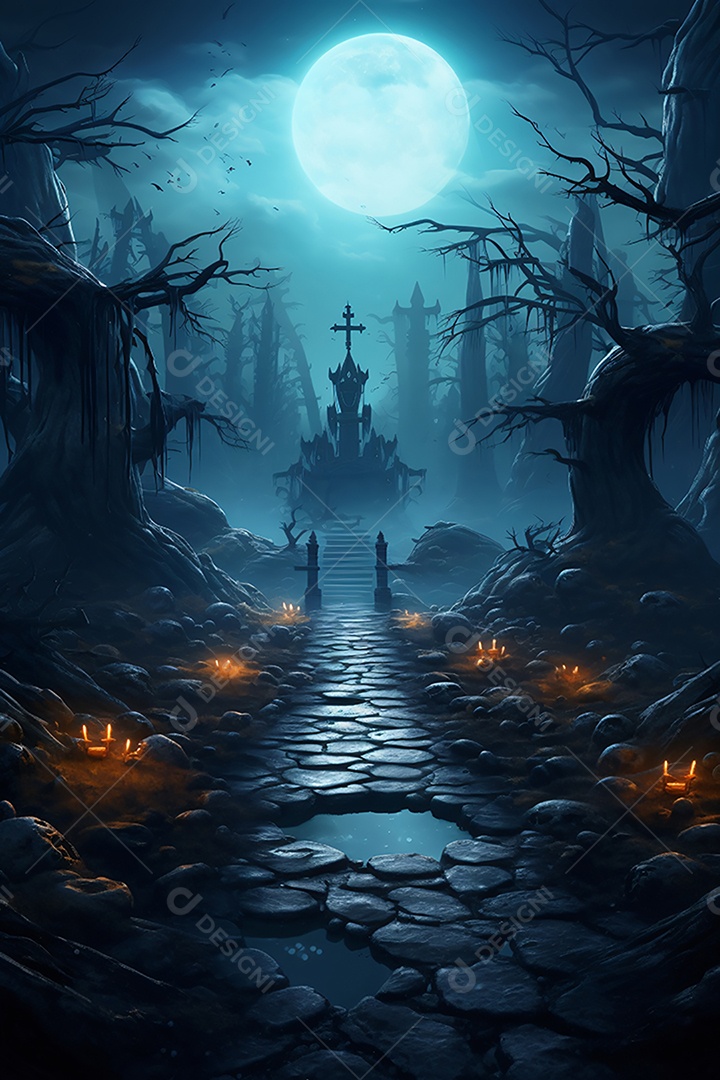 Cenário de halloween para flyer