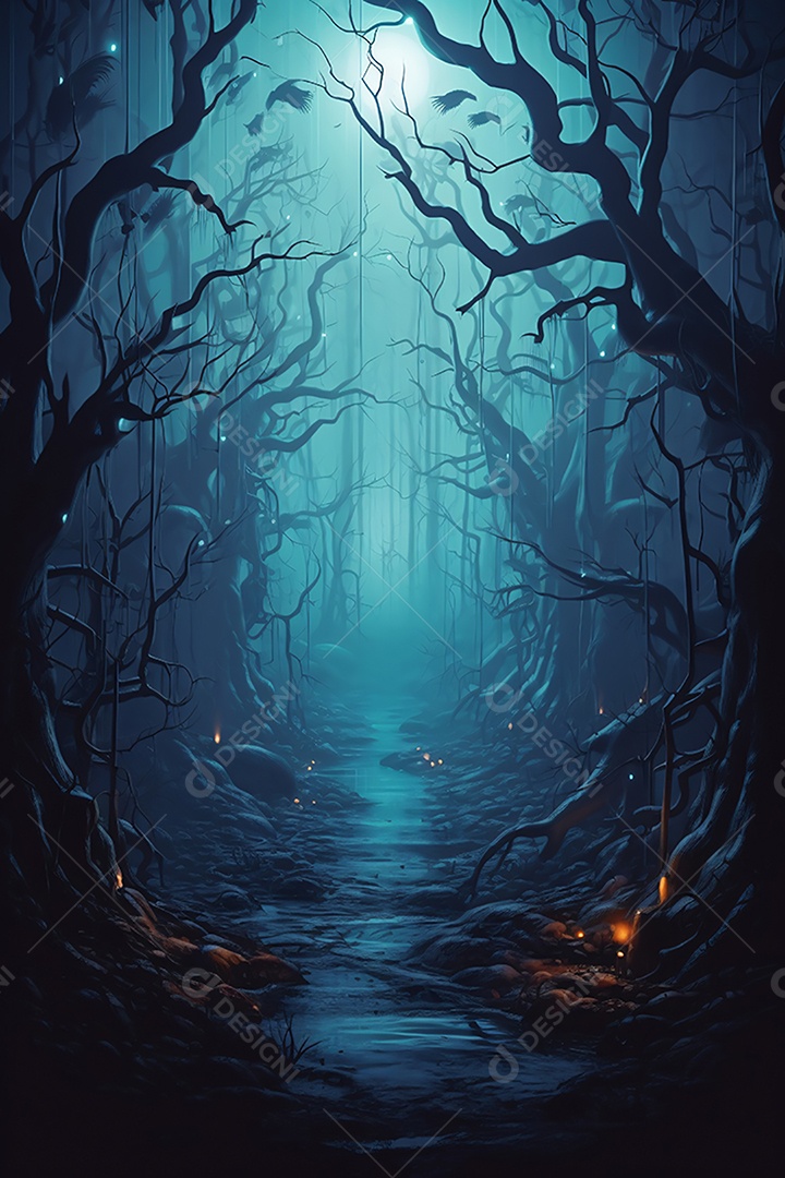 Cenário de halloween para flyer