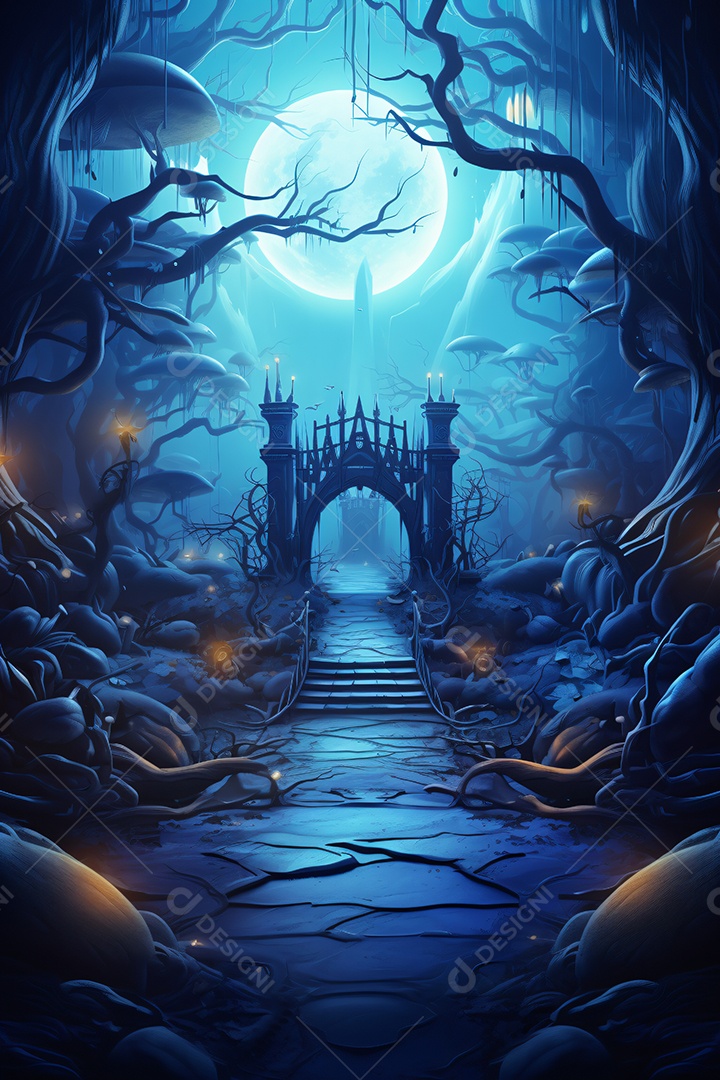 Cenário de halloween para flyer