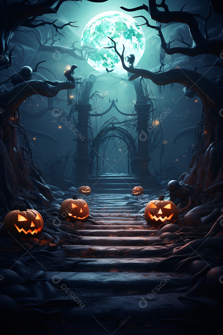 Cenário de halloween para flyer