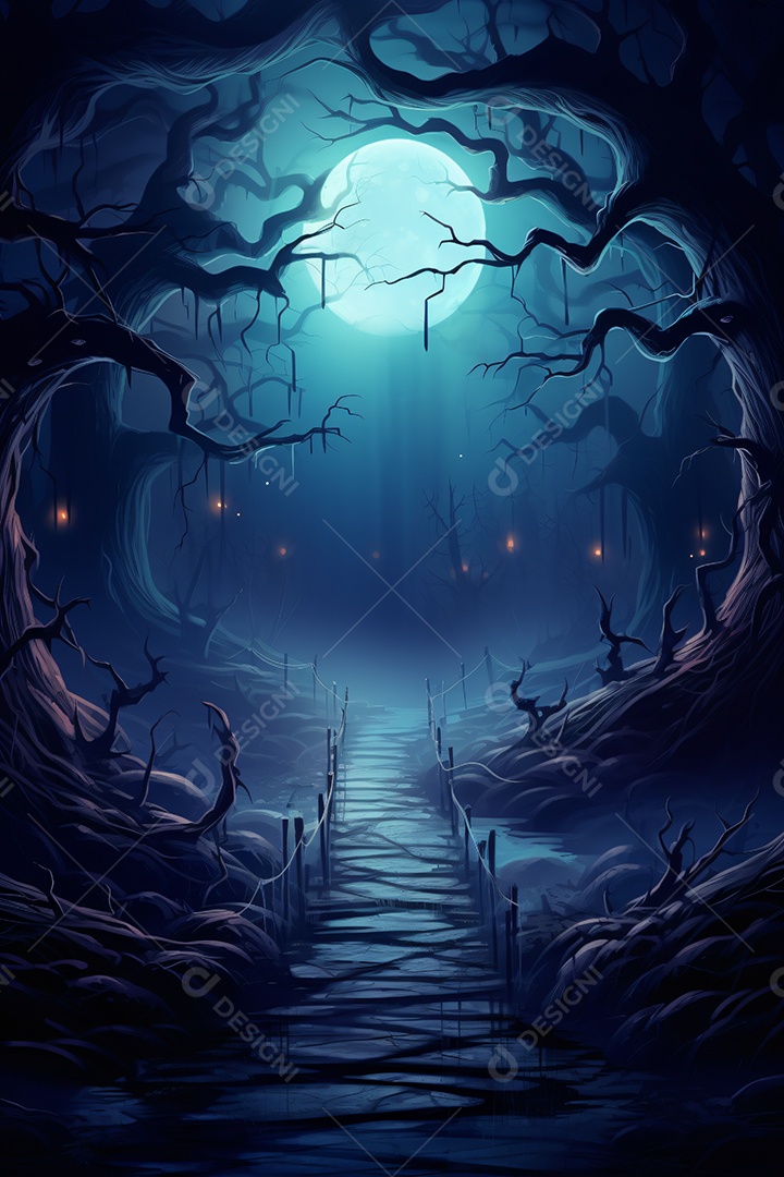 Cenário de halloween para flyer