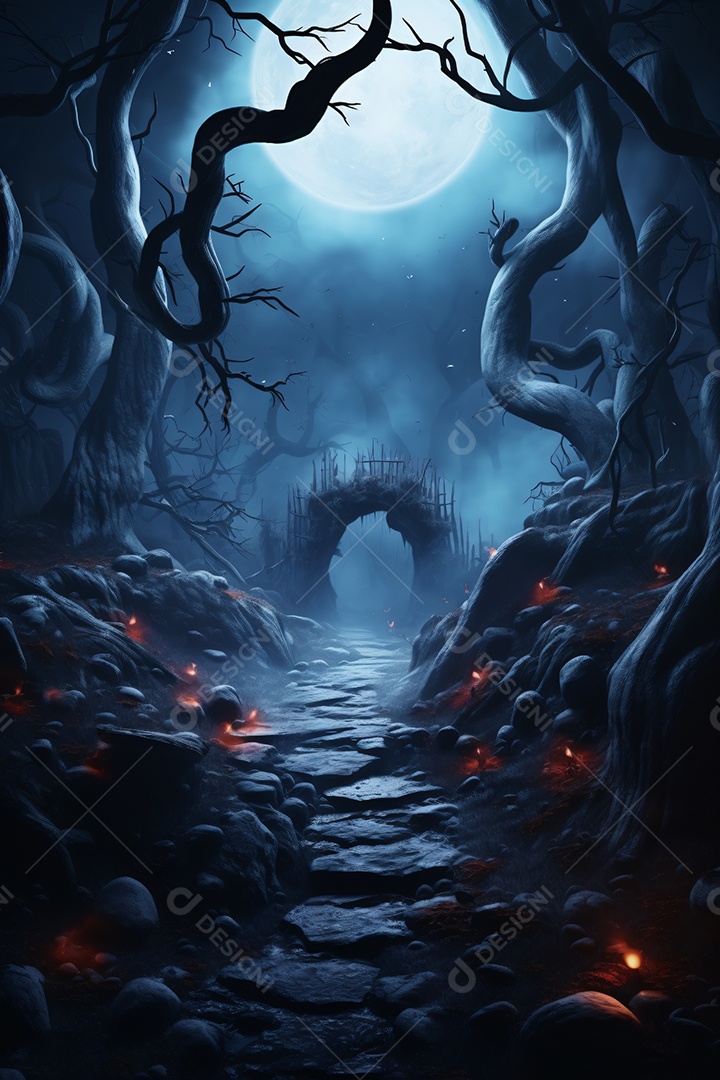 Cenário de halloween para flyer