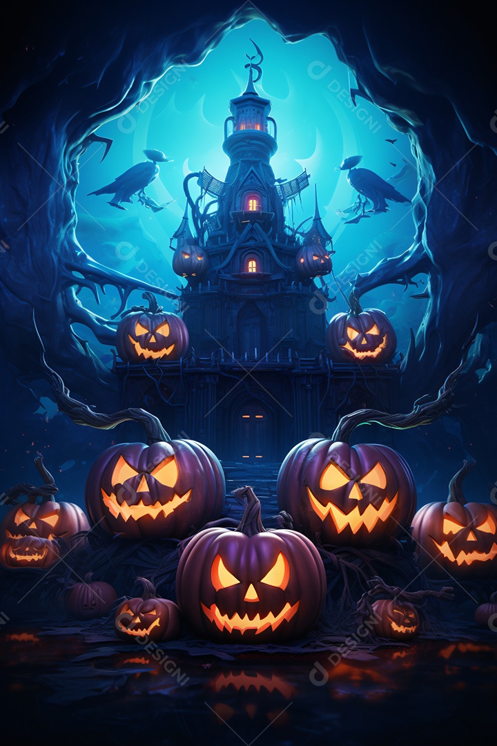 Cenário de halloween para flyer