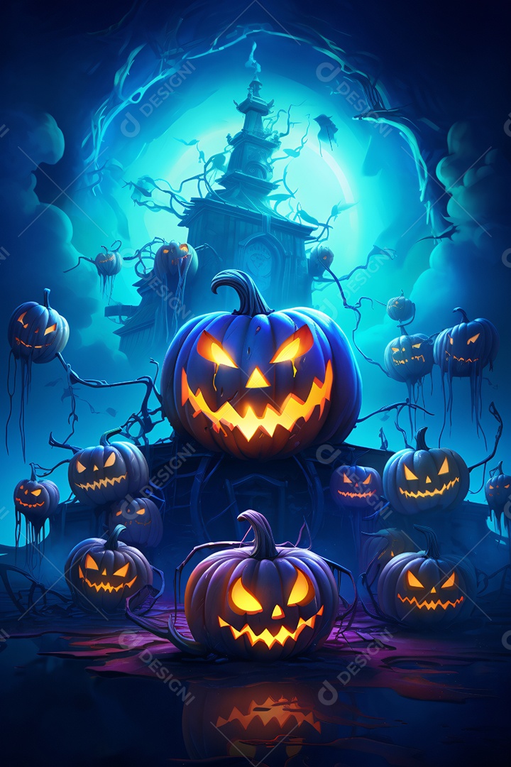 Cenário de halloween para flyer