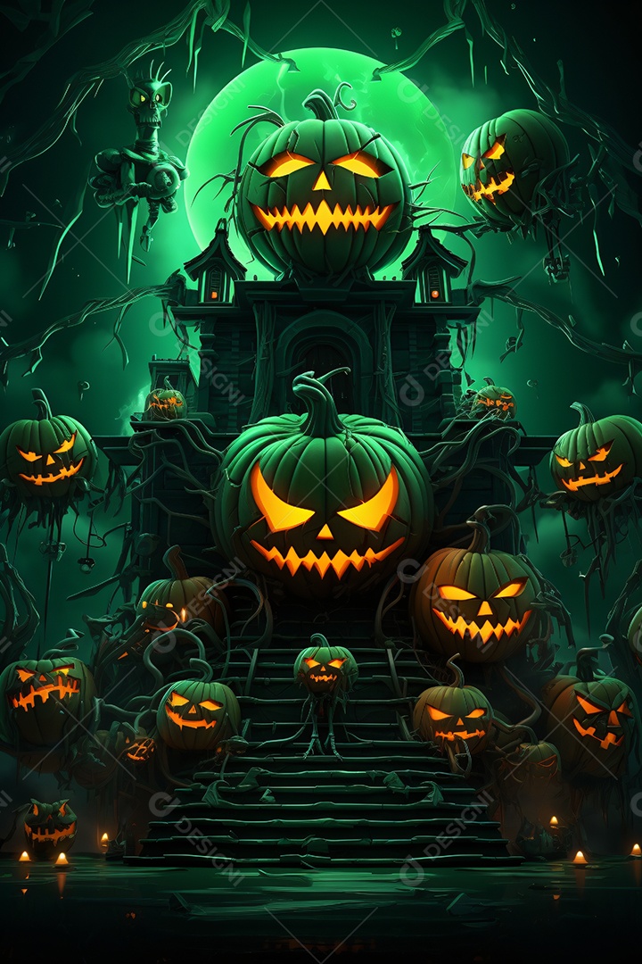 Cenário de halloween para flyer