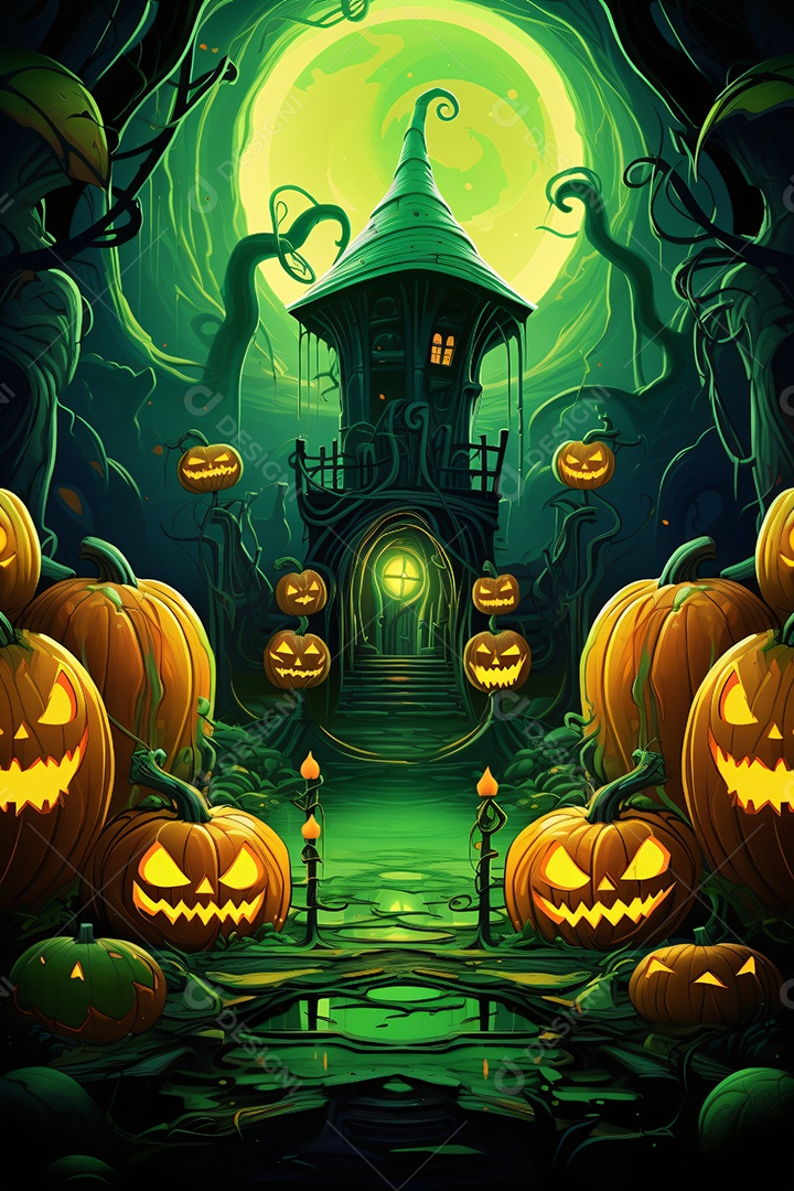 Cenário de halloween para flyer