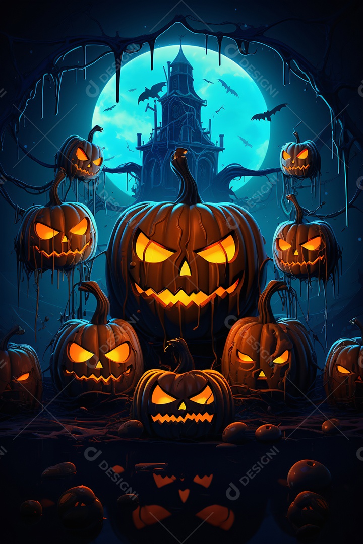 Cenário de halloween para flyer