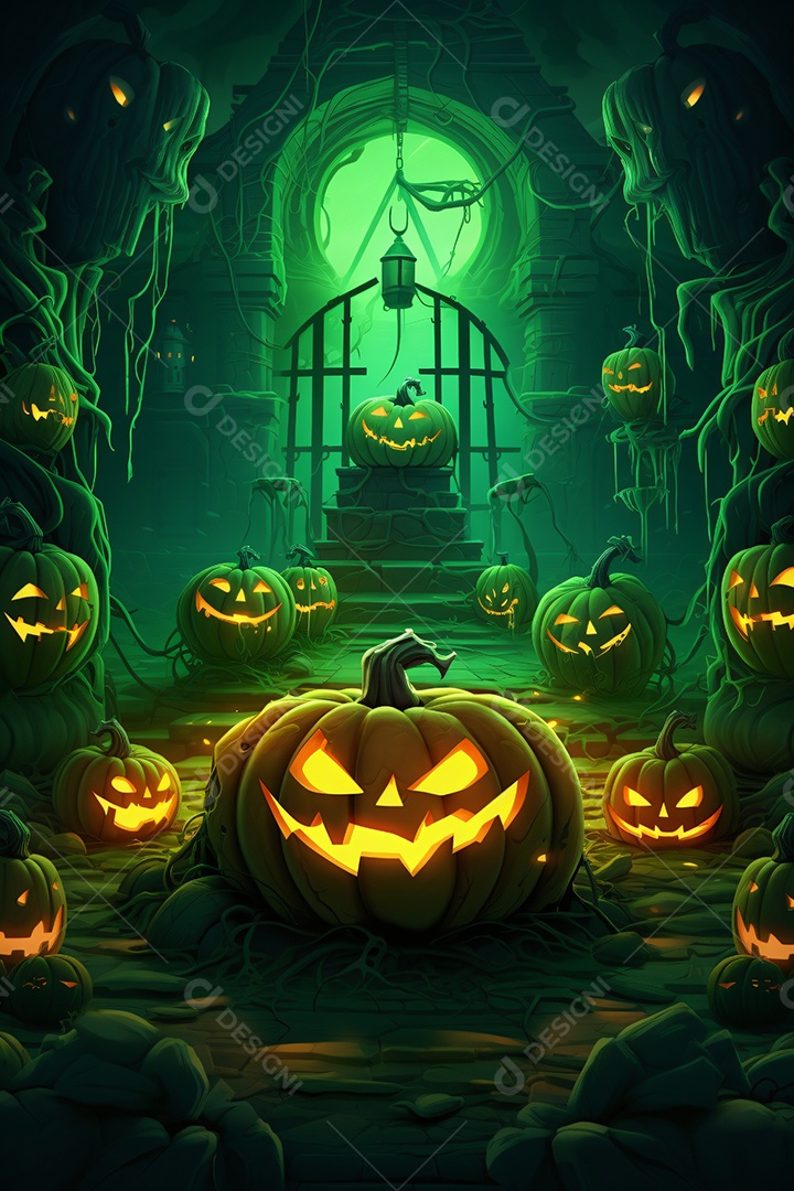 Cenário de halloween para flyer