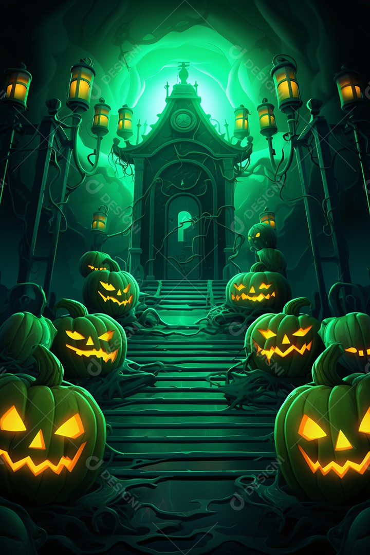 Cenário de halloween para flyer