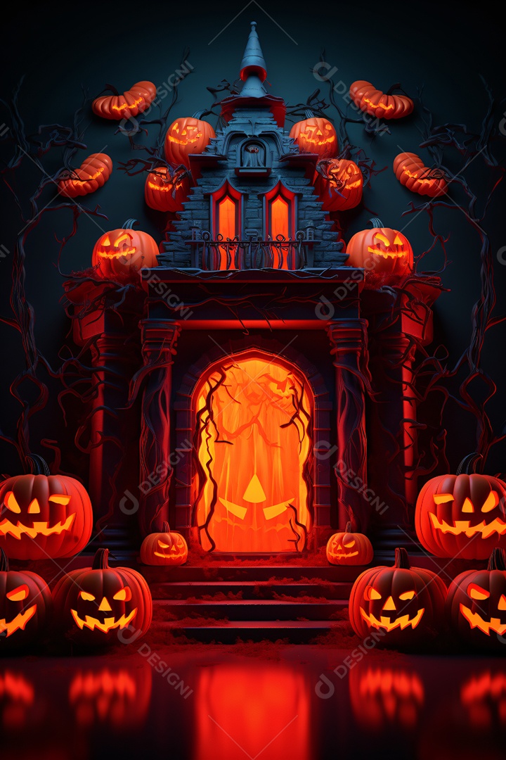 Cenário de halloween para flyer