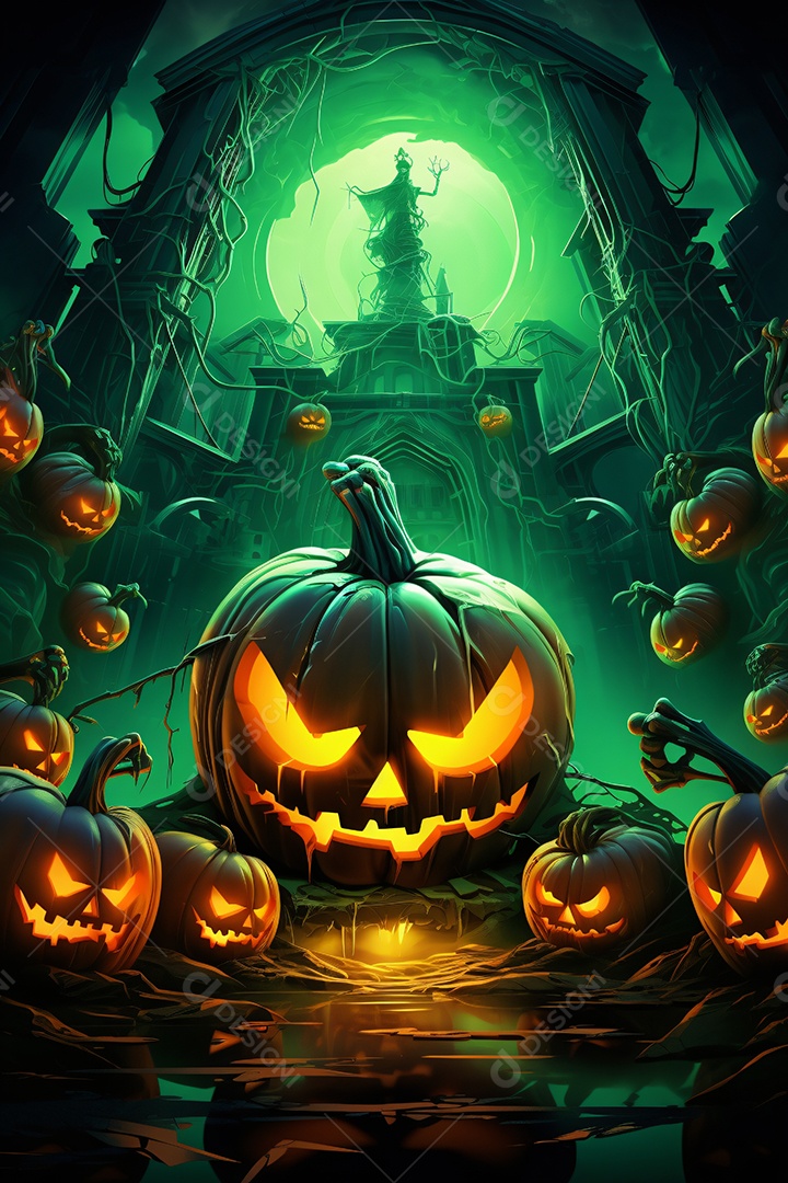 Cenário de halloween para flyer